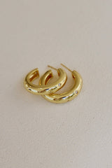 MEREDITH CZ STAR THICK HOOP