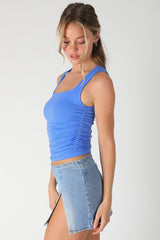 Clean Line Square Shirred Top