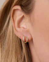 Shimmer Double Huggie