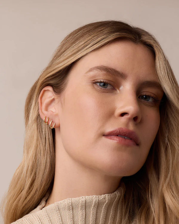 Shimmer Double Huggie