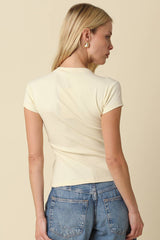 Leslie Sculpt Button-Front Knit Top