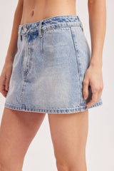 LOW RISE DENIM SKORT