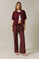 SHORT SLEEVE SWEATER CARDIGAN