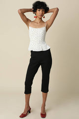 Avis Polka Dot Peplum Cami Top