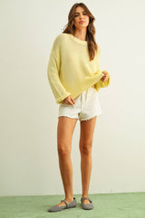 ROUND NECK SWEATER KNITTED TOP