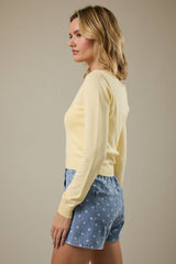 V-NECK LONG SLEEVE BUTTON DOWN LIGHT WEIGHT KNIT CARDIGAN