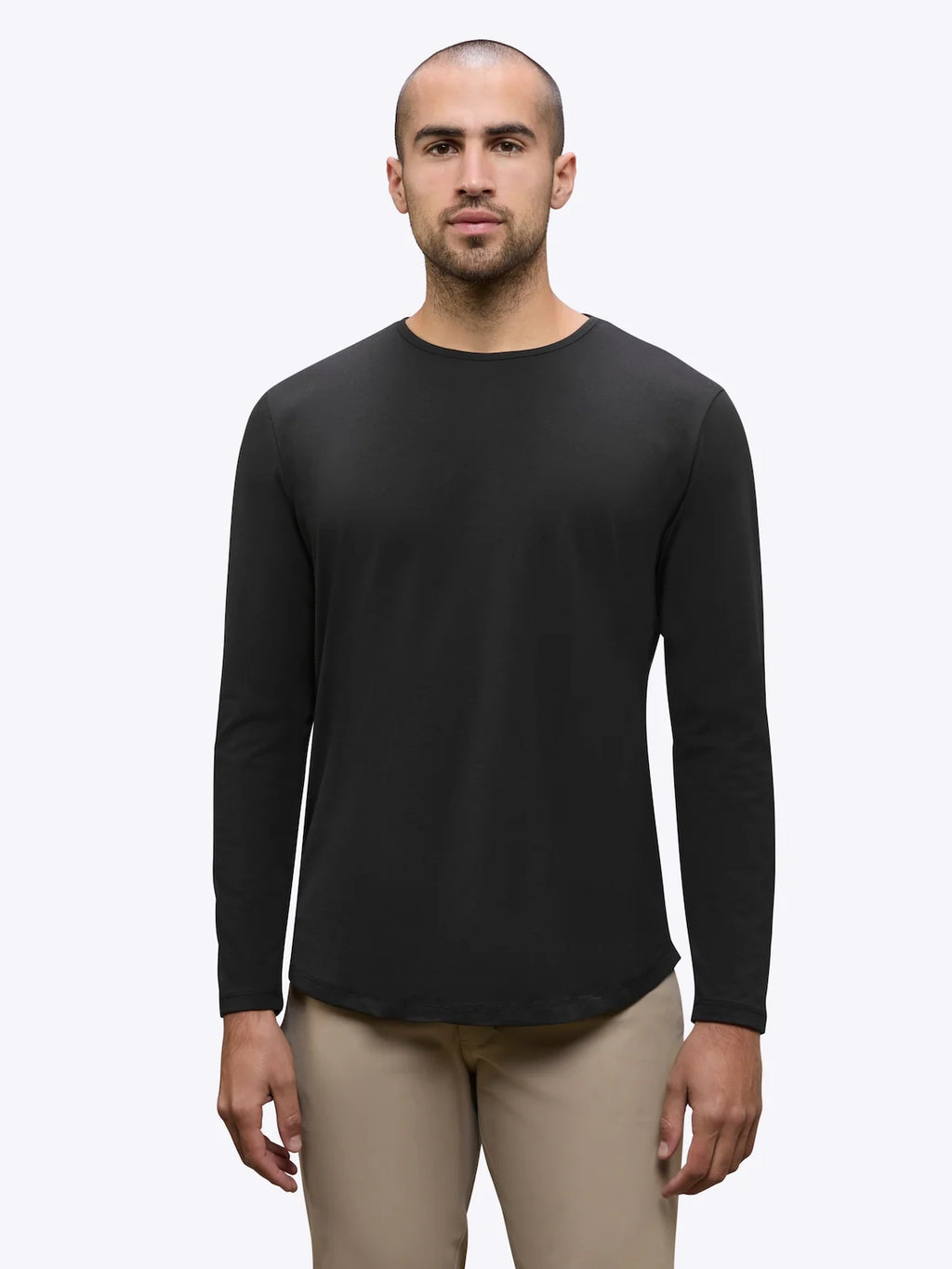 AO Long Sleeve Curve-Hem Tee – Luxe Leisure