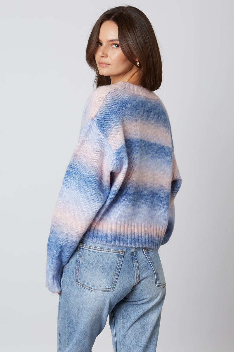 Multi-Colored Knitted Cardigan