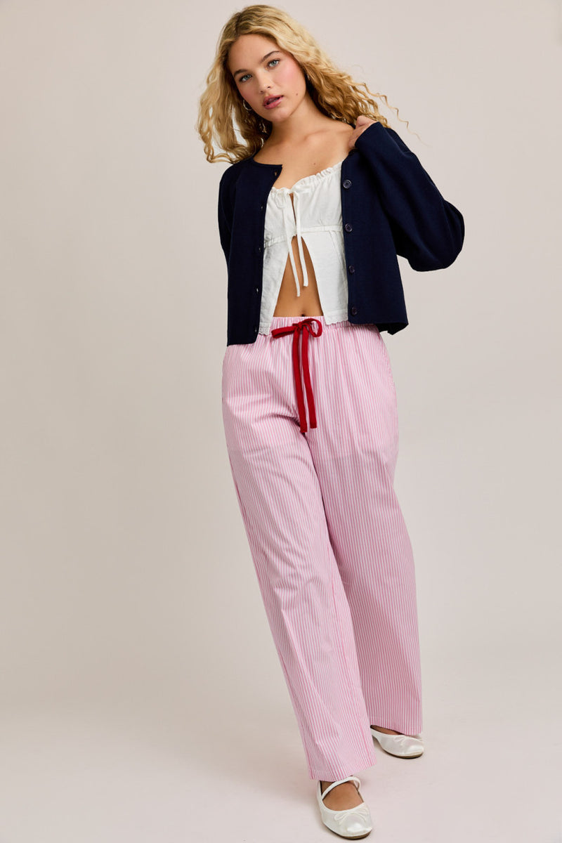 Round Neck Sweater Cardigan