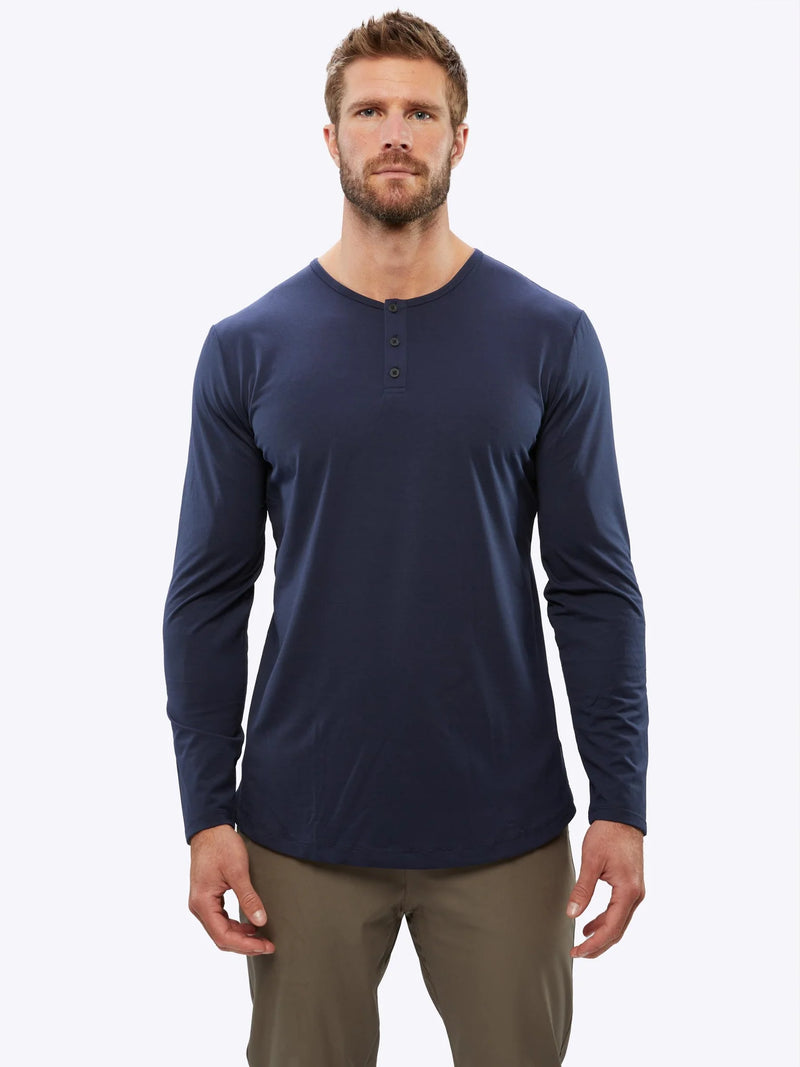 AO LS Henley Curve-Hem