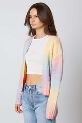 Multi-Colored Knitted Cardigan