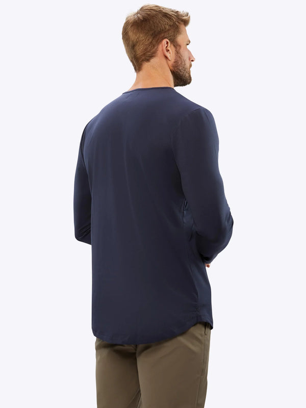 AO LS Henley Curve-Hem