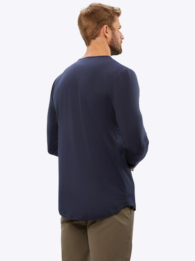 AO LS Henley Curve-Hem