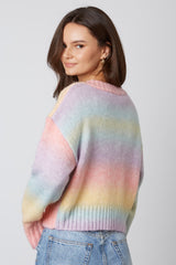 Multi-Colored Knitted Cardigan