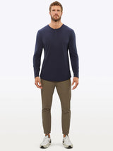 AO LS Henley Curve-Hem