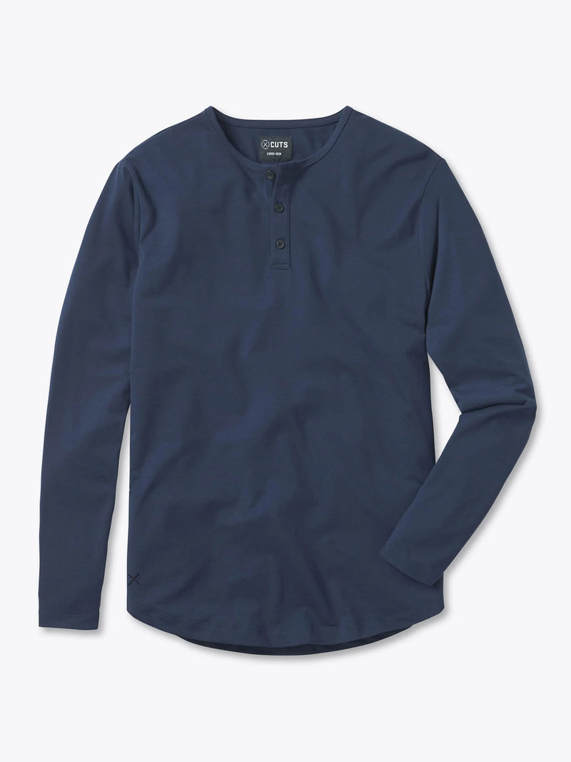 AO LS Henley Curve-Hem