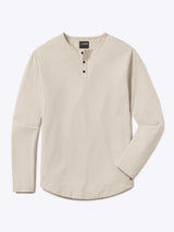 AO Long Sleeve Henley Curve-Hem