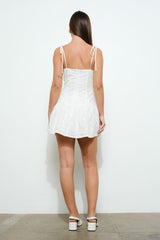 Eyelet Dropwaist Mini Dress