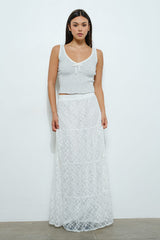 Scallop Edge Ribbed Knit Tank