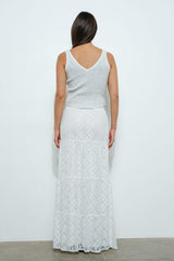 Scallop Edge Ribbed Knit Tank