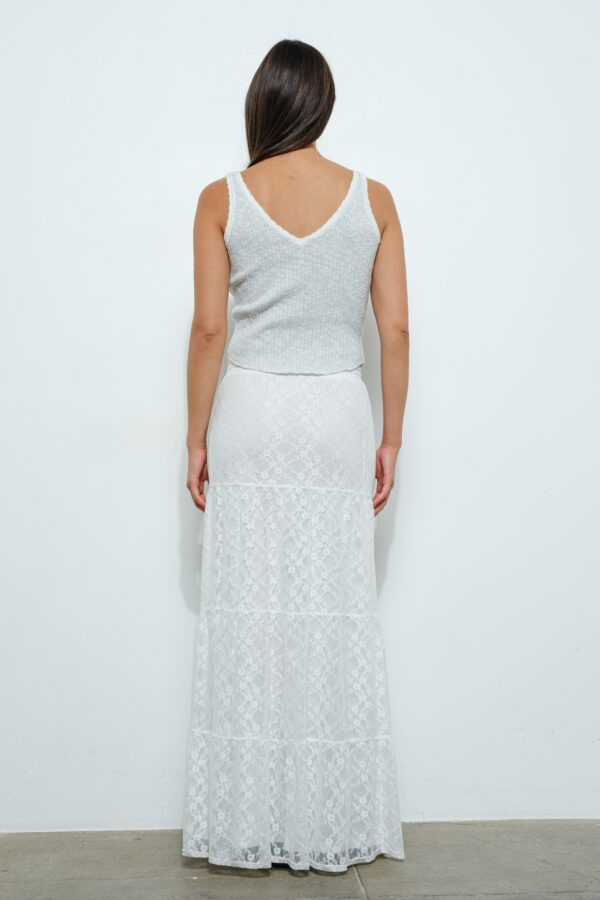 Scallop Edge Ribbed Knit Tank