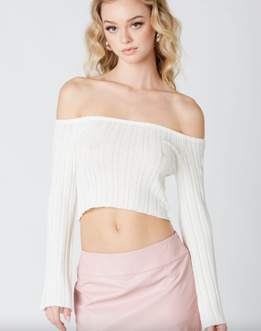 Off The Shoulder Sweater Top