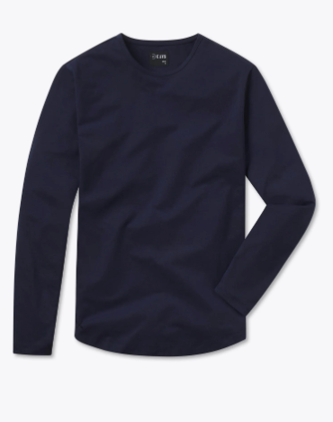 AO Long Sleeve Curve-Hem Tee