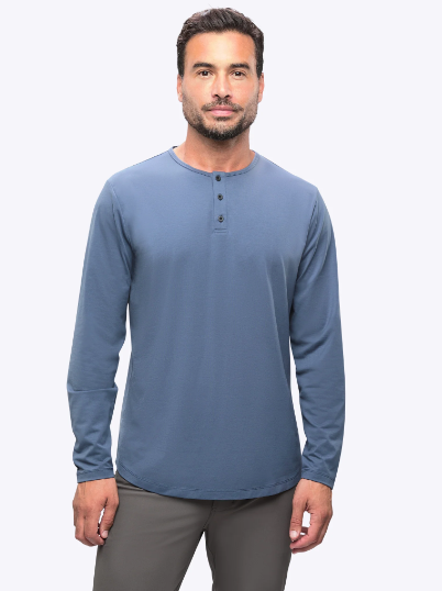 AO LS Henley Curve-Hem