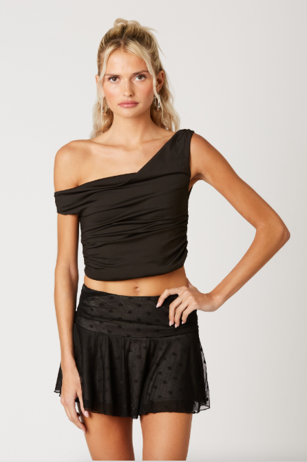 One Shoulder Ruched Top