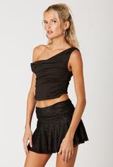 One Shoulder Ruched Top