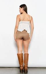 Ivory Ruffle Cami