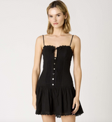 Lace Trim Mini Dress