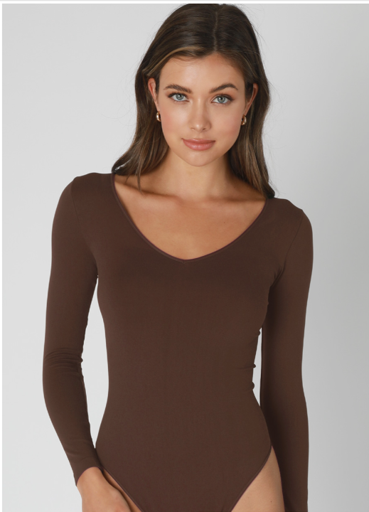 Jersey V Neck LS Bodysuit
