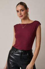 Boat Neck Sleeveless Bodysuit