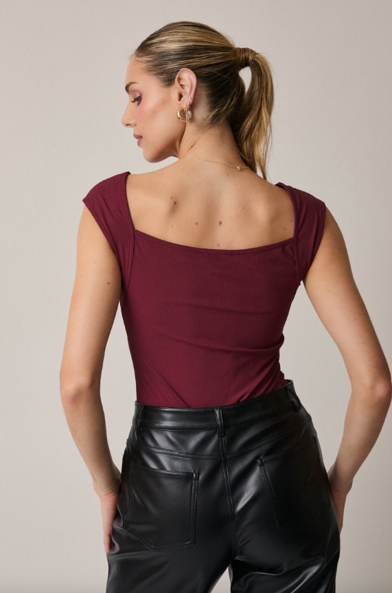 Boat Neck Sleeveless Bodysuit