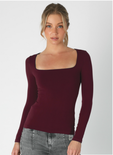 Clean Line square Neck longsleeve – Luxe Leisure