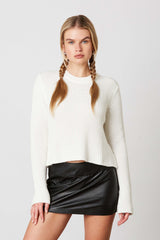 Round Neck Ribbed Sweater