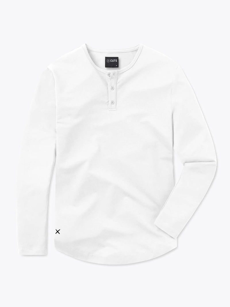 AO LS Henley Curve-Hem