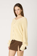 Butter Yellow Knit Cardigan