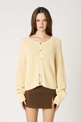 Butter Yellow Knit Cardigan