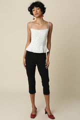 Avis Polka Dot Peplum Cami Top