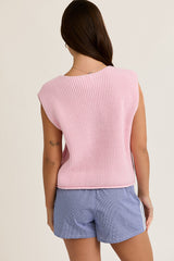 Button Down Front Pocket Sweater Vest