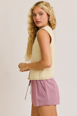 Button Down Front Pocket Sweater Vest