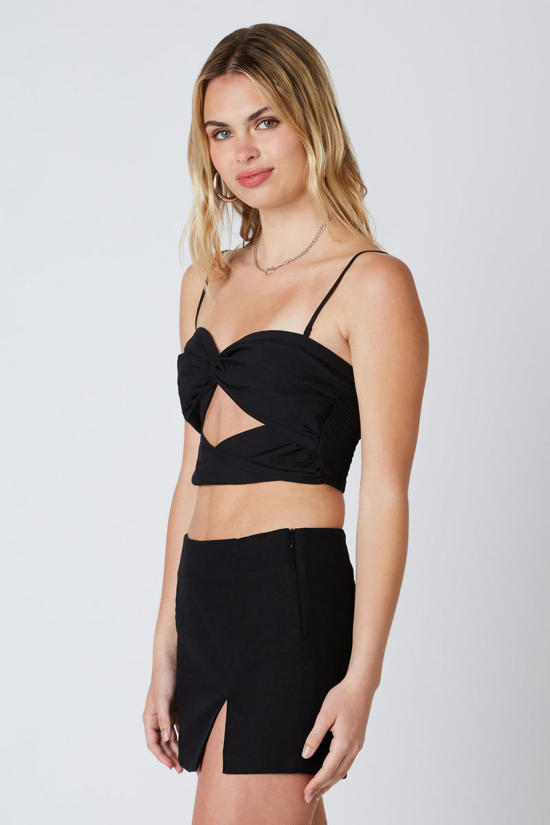 Front Cut Out Crop Top