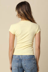 Leslie Sculpt Button-Front Knit Top