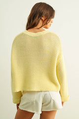 ROUND NECK SWEATER KNITTED TOP
