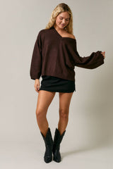 V-NECK OVERSIZED SWEATER