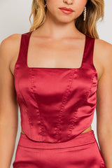 Sleeveless Square Neck Bustier