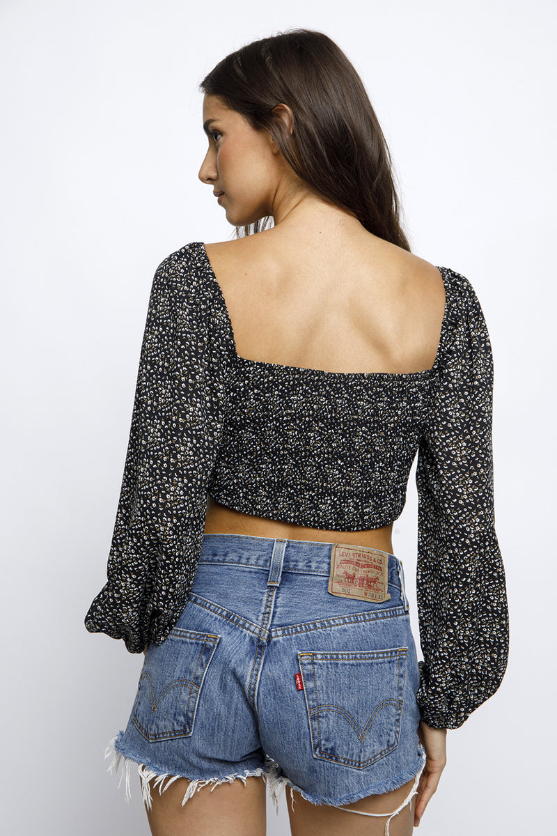 Sweetheart Flower Crop Top