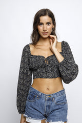 Sweetheart Flower Crop Top